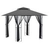 vidaXL Gazebo con Pareti Laterali Antracite 300x300x270 cm Acciaio