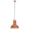 vidaXL Lampada Soffitto Industriale 25W Rame Rotonda in Mango 52cm E27