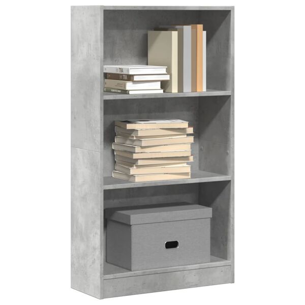 vidaXL Libreria Grigio Cemento 60x24x109 cm in Truciolato