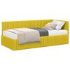 vidaXL Struttura Letto Angolare con Materasso 2 pcs Giallo Velluto