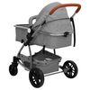 vidaXL Passeggino 3 in 1 Grigio Chiaro in Alluminio