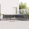 vidaXL Set Divani da Giardino 8 pz con Cuscini in Polyrattan Grigio