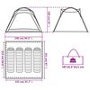 vidaXL Tenda Campeggio 4 Persone Grigio e Arancione Impermeabile