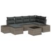 vidaXL Set Divano da Giardino 7 pz Grigio polyrattan