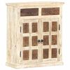 vidaXL Credenza Bianca 65x30x75 cm in Legno Massello di Mango