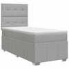 vidaXL Letto box spring con materasso Grigio Chiaro 80 x 200 cm