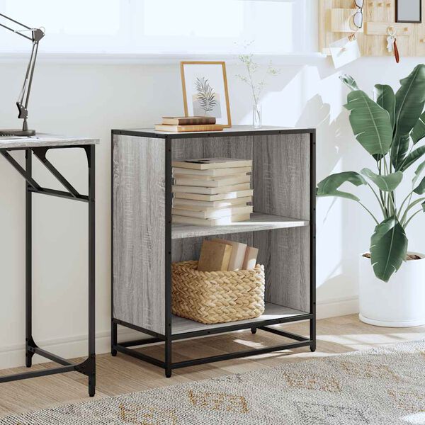 vidaXL Libreria Grigio Sonoma 60x35x76 cm in Legno Multistrato