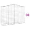 vidaXL Cesti Gabbioni ad Arco 30 pz 200x50x140/160 cm Ferro Zincato