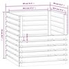 vidaXL Compostiera 80x80x78 cm in Legno Massello di Pino
