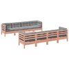 vidaXL Set Divani Giardino 9 pz Cuscini Legno Massello Abete Douglas