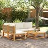 vidaXL Set di divani da giardino 5 pezzi con cuscini in legno di acacia e corda