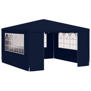 vidaXL Gazebo Professionale con Pareti 4x4 m Blu 90 g/m²