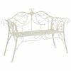 vidaXL Panchina da giardino 2-Numero di posti 130 x 47 x 90 cm Acciaio