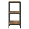 vidaXL Libreria rovere fumo 100x33x70,5 cm Legno Multistrato e Acciaio