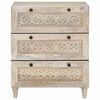 vidaXL Credenza Bianco 60 x 33 x 75 cm legno massello di mango