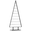 vidaXL Albero di Natale in metallo con supporto Nero 210 cm Acciaio