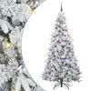 vidaXL Albero di Natale Artificiale con Rami Pieghevoli Bianco 210 cm