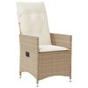 vidaXL Set da Pranzo da Giardino 9 pz con Cuscini Beige in Polyrattan