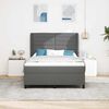 vidaXL Letto a molle con materasso Grigio scuro 160 x 200 cm Tessuto