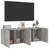 vidaXL Mobili TV a Parete 2pz Grigio Sonoma 60x30x41 cm