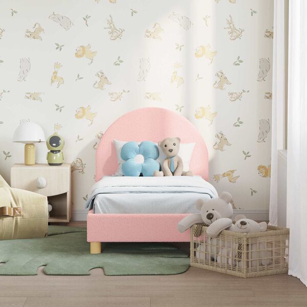 vidaXL Struttura letto per bambini con testata Rosa 70 x 140 cm