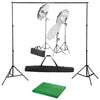 vidaXL Kit per Studio Fotografico con Set di Luci e Fondale