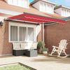 vidaXL Tenda Retrattile Rosso 300 x 250 cm Tessuto e Alluminio