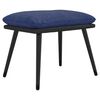vidaXL Poggiapiedi Blu 45x29,5x35 cm in Tessuto e Similpelle