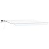 vidaXL Cornice per Tenda Manuale con LED Bianco 4,5 &times; 3,5 m