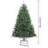 vidaXL Albero di Natale Artificiale con Rami Pieghevoli Verde 180 cm
