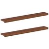 vidaXL Soglie per finestre 2 pz Marrone Scuro 110 x 20 x 2 cm