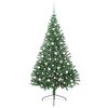 vidaXL Albero di Natale artificiale con luci integrate Verde 210 cm