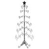 vidaXL Albero di Natale Decorativo in Metallo Nero 215 cm