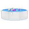 vidaXL Piscina con Pareti in Acciaio Rotonda 460x120 cm Bianca