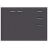 vidaXL Credenza Grigia 105x30x75 cm in Legno Multistrato