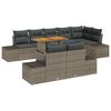 vidaXL Set Divano da Giardino 9 pz Grigio polyrattan