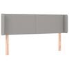vidaXL Testiera ad Orecchio Grigio Chiaro 147x16x78/88 cm in Tessuto