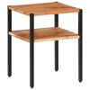 vidaXL Tavolino 35x35x45cm in Legno Massello di Acacia e Ferro