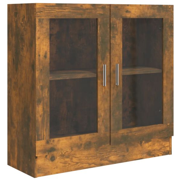 vidaXL Mobile Vetrina Rovere Fumo 82,5x30,5x80 cm Legno Multistrato