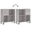 vidaXL Mobile Porta Dischi Grigio Sonoma 84,5x38x89 Legno Multistrato