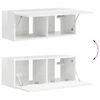 vidaXL Mobile TV da parete 2 pcs Bianco Lucido 78,5 x 31 x 29,5 cm