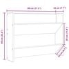 vidaXL Scarpiera a Muro Bianca 80x18x60 cm in Legno Multistrato