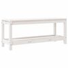 vidaXL Panca da Giardino Bianca 108x35x45 cm Legno Massello di Pino