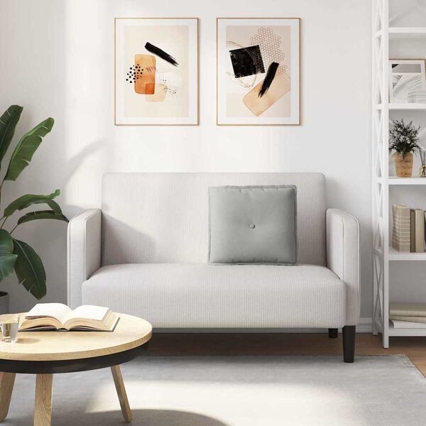 vidaXL Cuscino per Schiena Grigio chiaro 50 x 45 cm