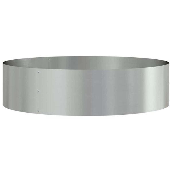 vidaXL Anello per vaso Argento 80 x 80 x 20 cm Acciaio zincato
