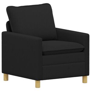 vidaXL Divano Nero 76 x 81 x 87,5 cm Tessuto