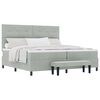 vidaXL Letto a molle con materasso Grigio chiaro 200 x 200 cm Velluto