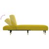 vidaXL Chaise Longue in Velluto Giallo