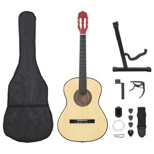 vidaXL Set Chitarra Classica per Principianti 12 pz 4/4 39"
