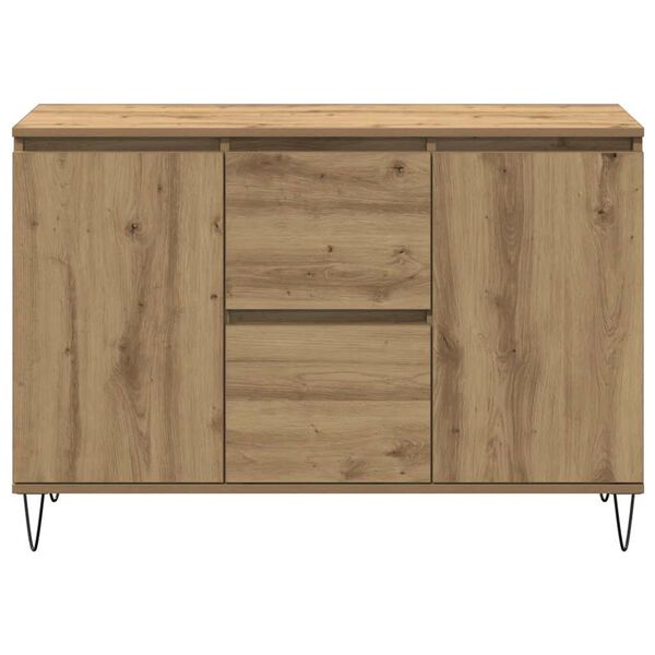 vidaXL Credenza Rovere Artigianale 101,5x35x70 cm in Legno Multistrato